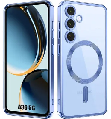 Image de Coque pour Samsung Galaxy A36 5G, Protection Silicone avec Anneau Magnétique - Bleu