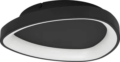 Zdjęcie produktu dla Lampa sufitowa LED – Ø 35 cm – czarna – tworzywo sztuczne – stal