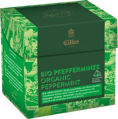 Produktbild von EILLES TEE Tea Diamond  PFEFFERMINZE im Pyramidenbeutel, 20er Box