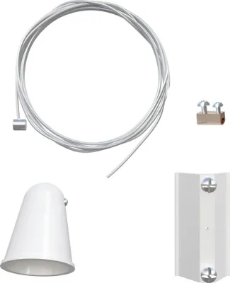 Produktbild von Ledvion - Aufhängeset Schienensystem, 1-Phasen, ohne GU10 Leuchtmittel, Weiss, spotlight, deckenspot, schienensystem lampen, strahler lampe