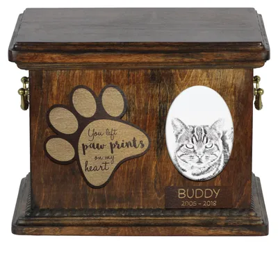 Obrázek produktu pro Manská kočka - Urna na popel kočky, urna pro kočku s fotografií, personalizovaná krabička na popel kočky značky Art-Dog