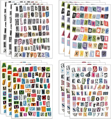 Productafbeelding van Stukken Tijdschrift Boekletters Stickers Vintage Scrapbooking Letters Stickers Kleine Alfabet Stickers voor Scrapbooking Accessoires Journaling