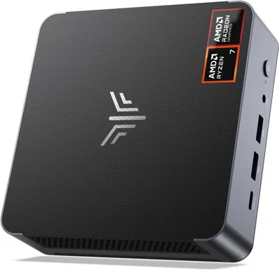Produktbild von AM21 Mini-PC, Betriebssystem: Windows 11 Pro, Prozessor: AMD Ryzen 7 8745HS (8 Kerne/16 Threads, bis zu 4,9 GHz), 16 GB DDR5 5600MHz RAM, 512 GB M.2 NVME SSD, Mini-Desktop-Computer, Grafik: AMD Radeon 780M, 4K-Unterstützung