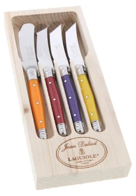 4 Frühstücksmesser, ABS-Griff, 19,5 cm, verschiedene Farben