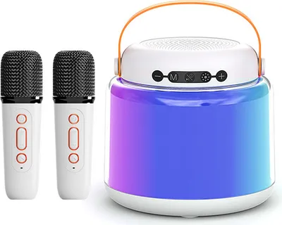 Immagine prodotto di INF Macchina per karaoke Y8 con doppio microfono e altoparlante Bluetooth
