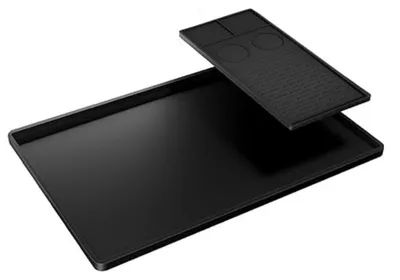 Produktbild von INF Silikon Kaffeemaschine Bar Matte Kaffeebohnen Pad 61x40,5x1,1cm - 600g Schwarz
