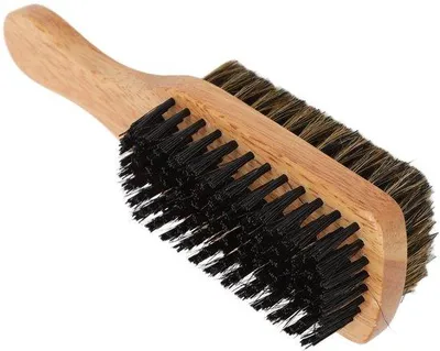 Image de Brosse pour barbe - Design double face - Poignée en caoutchouc - Adaptée aux hommes - 21,7 x 6 x 5,4 cm - Appareil de coupe pour cheveux masculins avec lames de rasoir