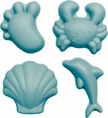 Produktbild von Scrunch Sandformen blau Silikon Spielzeug für Kinder