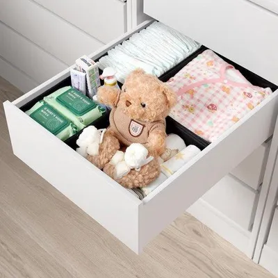 Productafbeelding van Lade-organizer set, 4-delig – Opvouwbare stoffen opbergboxen voor kleding, sokken, ondergoed en accessoires
