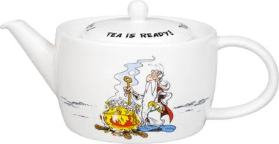 Produktbild von KÖNITZ 1152633041 Teekanne Miraculix, Asterix & Obelix Tee ist fertig - 1400 ml, mit Deckel und Sieb / Kanne