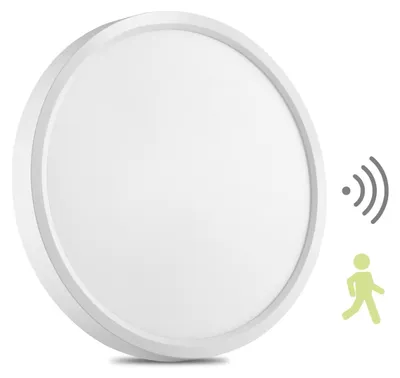 Productafbeelding van LED-plafondlamp, 1 stuks - CE1011 - Bewegingssensor met radar - 18 W - 1800 lm - IP44 - 4000 K (neutraal wit) - 23 cm