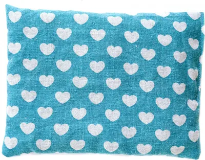 Produktbild von Kirschkernkissen Schlafkissen Erkältung Kirsche Miniblings 23x17cm Herzen Türkis