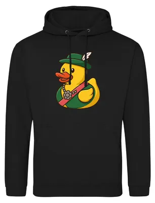 Produktbild von Huuraa Uni Hoodie Quietscheente Schützenkönigin Gummiente Schützenfest XXL Deep Black Vegan Sweatshirt Geschenkidee
