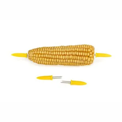 16-teiliges Maiskolbenhalter-Set Aus Edelstahl – Mit Silikongriffen, Ineinandergreifend