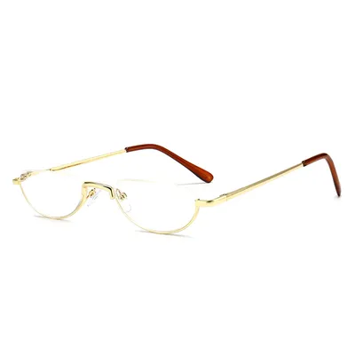 Produktbild von Herren Damen Lesebrille Halbmondform Leser Gold +1,5