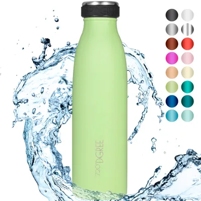 Produktbild von 720°DGREE Trinkflasche milkyBottle 500ml, Farbe:light green matt