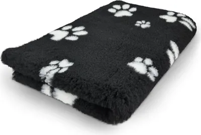 Produktbild von Vet Bed Hundedecke mit Latexrücken schwarz-weiß