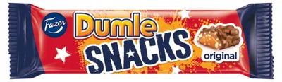 Produktbild von Dumle Snacks Riegel 40 g / Toffee Crispies Schokoriegel Karamell + Schokolade