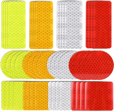 Productafbeelding van Reflecterende stickers fiets - Set van 48 - Zelfklevend