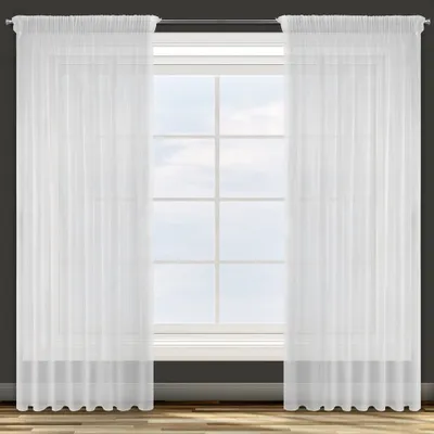 Produktbild von Design91 Vorhang ALExA weiß 135x270 cm Kräuselband