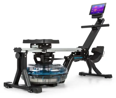 Image de Capital Sports Rameur d'Appartement, Rameur Professionnel, Rameur à Eau 13L, Entraînement Banc d'Aviron, Ecran LCD, Rail en Aluminium 120cm, 8 Niveaux de Résistance à l'Eau, Régulation du Niveau d'Eau