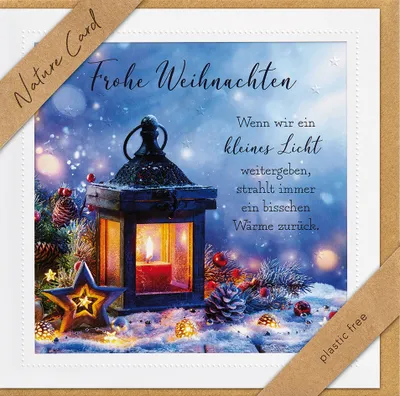Produktbild von Weihnachten - Nature Cards Handmade - Glückwunschkarte im Format