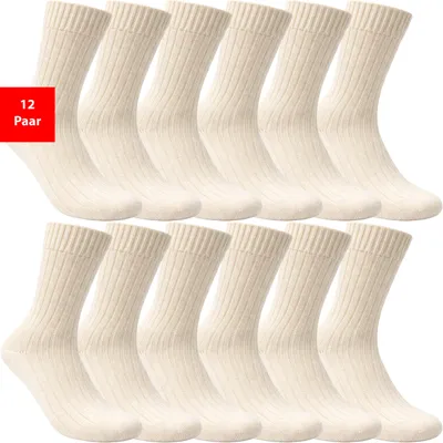Produktbild von Komfortsocken 4–12 Paar Classic Rib Baumwollsocken 100% Baumwolle - 39-42 12 Paar