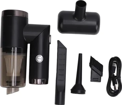 Image de Aspirateur sans fil pour voiture, puissance de 120 W et portable, poignée rabattable, batterie de 4 000 mAh, port Type-C, pour la voiture et la maison – très puissant