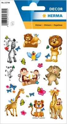 Produktbild von HERMA Sticker DECOR "Dschungel" 3 Blatt à 17 Sticker