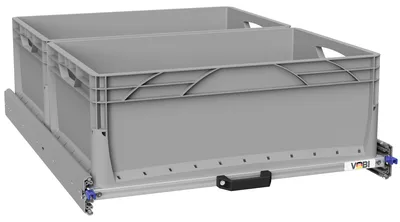 Produktbild von Heckauszug Kastenwagen 800x600, Auszug ohne Montagewinkel/Haltesystem - 200 kg Version