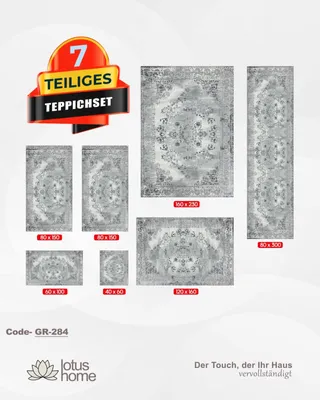 Produktbild von 7-teiliges Teppich-Set GR-284.