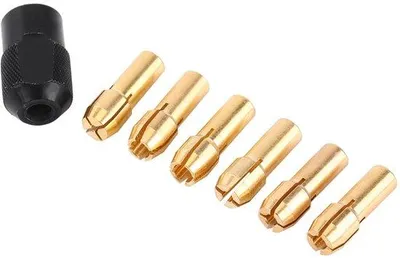 Produktbild von Kollett-Chuck-Hülsen - 6 Stück - Starke Grip - 1,0mm-3,2mm - Geeignet für elektrische Werkzeuge - M8-Schraubendurchmesser