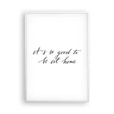 Produktbild von Gerahmtes Poster - Weißer Rahmen - Motto Glück Haus - 70x100 cm - Wand Bild - Wanddeko - Wandbilder - Kunstposter - Wandposter - Bilderrahmen - Bilder - Kunstdruck - Wanddekoration - P2WPA70x100-4386