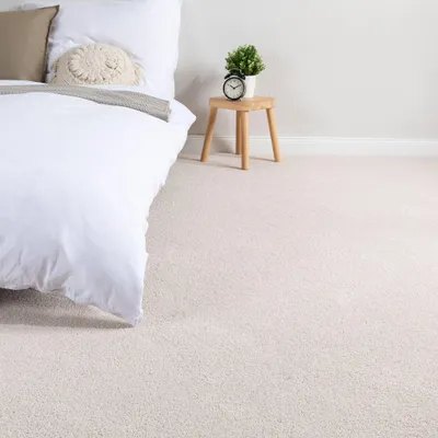 Produktbild von Steffensmeier Teppichboden Capri Meterware  | Auslegware für Kinderzimmer Wohnzimmer Schlafzimmer | Creme, Größe: 300x700 cm