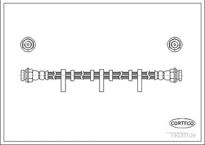 Produktbild von CORTECO 19035109 Bremsschlauch Hinten für CHRYSLER Voyager / Grand Voyager III (GS)