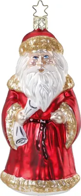 Produktbild von Christbaumschmuck Weihnachtsmann Glas 14.5cm rot, 1 Stück