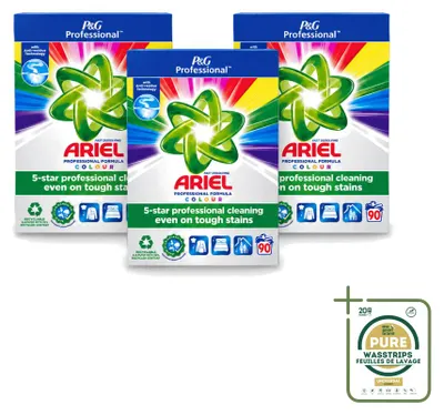 Produktbild von 3 x Ariel Professional Color Waschpulver für Buntwäsche - Vorratspackung - 3 Stücke