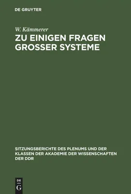 Produktbild von Zu einigen Fragen großer Systeme