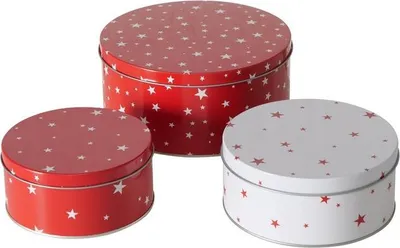 Obrázek produktu pro Sada tří skladovacích dóz STERNY, Ø 13,5-20 cm