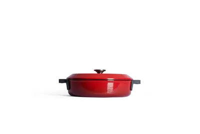 Produktbild von WOLL 'Iron Kasserolle mit Deckel in Chili Red Ø 28 cm, 7 cm 3,8 Lt'