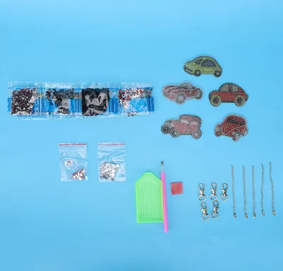 Produktbild von DIY pełne wiertło diamentowe malowanie mini brelok samochodowy torba wisząca dekoracja zestaw materiałów rzemieślniczych