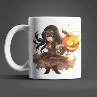 Produktbild von Anime Girl Halloween Kaffeetasse Teetasse Tasse Geschenkidee – Anime-Girl-03