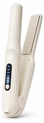 Produktbild von Kabelloser 2-in-1 Haarglätter & Lockenstab – 4000 mAh Akku, 4 Stufen (140–200 °C) – Keramik, LED, USB-C – Reiseglätteisen für alle Haartypen
