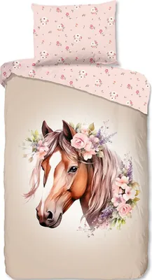 Produktbild von Good Morning Good Morning Kinderbettbezug "Katze" - Sand - (140x200/220 cm) - Baumwolle