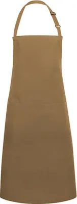 Zdjęcie produktu dla Karlowsky BLS5 | Podstawowy fartuch z kieszenią i klamrą - 75 x 90 cm - Kolor: Camel (ok. Pantone 2318C) - Rozmiar: 75 x 90 cm (szerokość x długość)