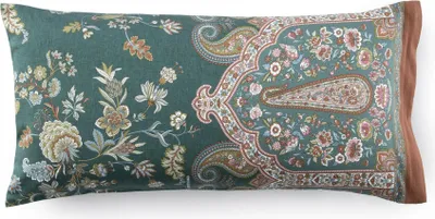Produktbild von Bassetti Satin-Kissenhülle einzeln INDIAN ROSES Farbe V1 VERDE Größe 40x80