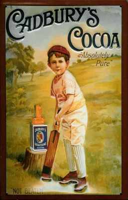 Produktbild von Blechschild Cadbury Cocoa Kakao Cricket Schokolade retro Werbeschild Schild