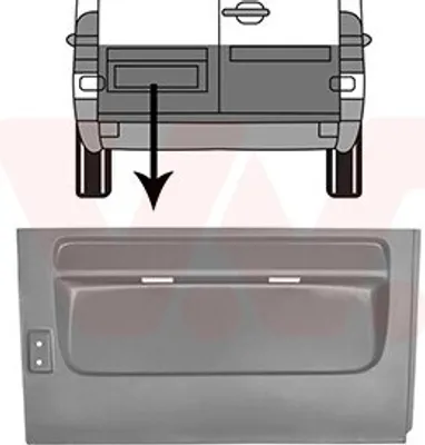 Produktbild von VAN WEZEL Heckklappe links unten 3075149 passend für MERCEDES-BENZ SPRINTER 3-t Kasten (903) SPRINTER 3-t Bus (903) SPRINTER 2-t Kasten (901, 902)