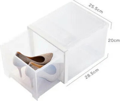 Produktbild von 360Home Schuhboxen transparent stapelbar Schuhaufbewahrung Box Schuhregal