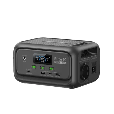 Image de BLUETTI Elite 10 Mini-Powerstation, portable, batterie de 128 Wh avec prise de courant alternatif de 200 W, générateur solaire à charge rapide pour le camping et les voyages Noir